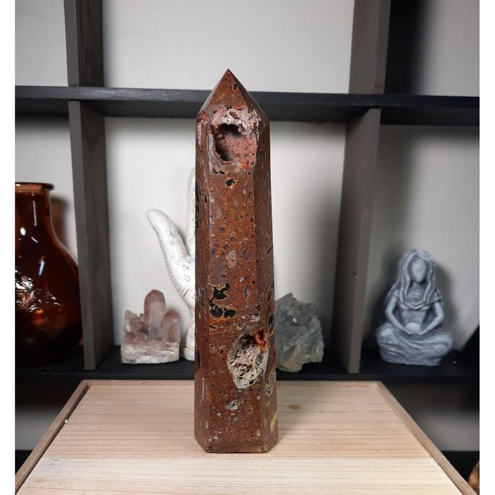 Rare Red Fox Boytrodial Agate Crystal Tower